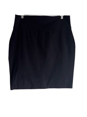Eileen Fisher washable crepe mini pencil skirt in black excellent condition